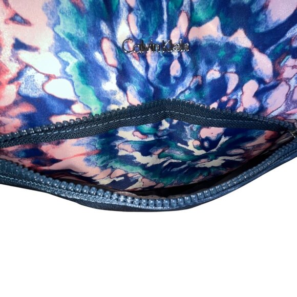 Calvin Klein Multi-Color Floral Print With Adjustable Straps Tote Bag Size M - Picture 9 of 13